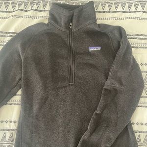 Womens Patagonia Fleece Quarter Zip Black